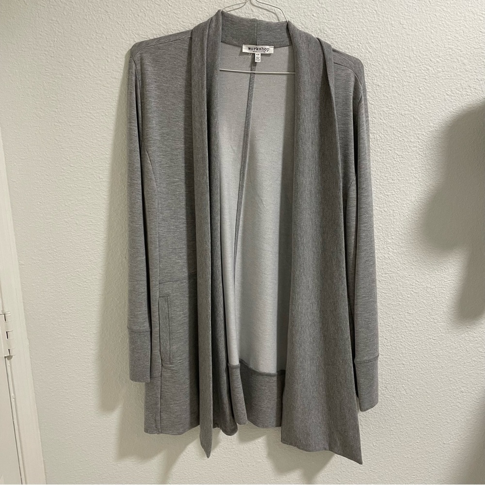 Workshop Republic Clothing Heather Gray Cardigan